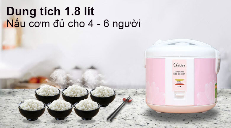 Nồi cơm điện Midea 1.8 lít MR-CM1805 Nồi cơm điện Midea 1.8 lít MR-CM1805