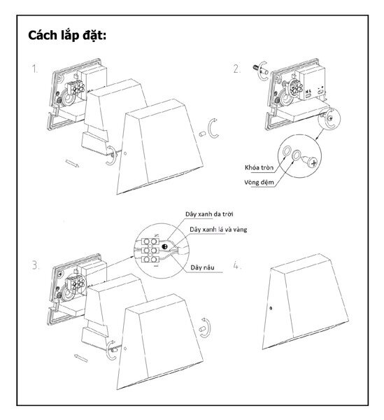 Đèn Gắn Tường Trang Trí Ngoài Trời LED NBL2622 Ánh Sáng Vàng (Sao chép)
