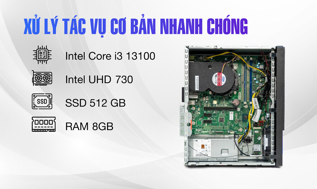 PC Lenovo ThinkCentre neo 50t Gen 4 cấu hình i3 8gb 512gb ssd