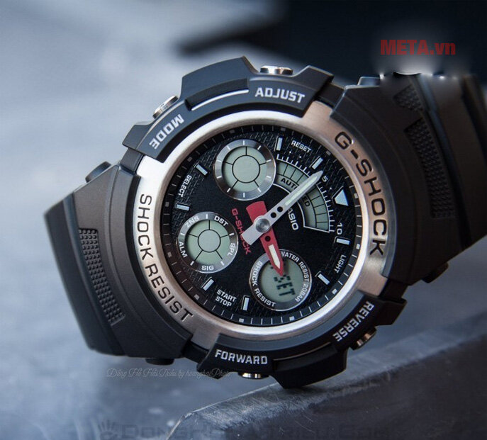 Đồng hồ nam G-shock AW-590-1ADR đen Đồng hồ nam G-shock AW-590-1ADR đen