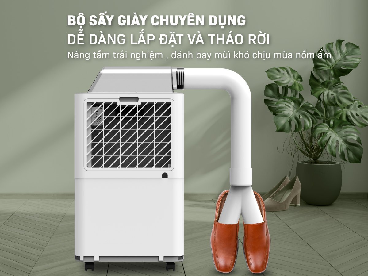 Máy hút ẩm gia đình Fujihaia DH18CR hỗ trợ sấy giày tiện lợi