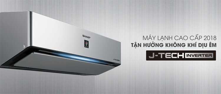 Điều hòa Sharp AH-XP10VXW IOT J-Tech Inverter, 1 chiều, 8500BTU