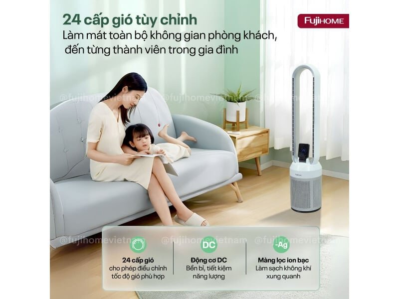 Quạt không cánh Fujihome BF308DC