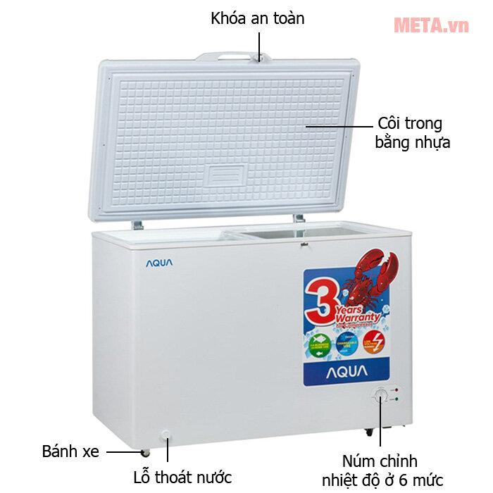 Tủ đông Aqua AQF-C410 308 lít 1 ngăn Tủ đông Aqua AQF-C410 308 lít 1 ngăn