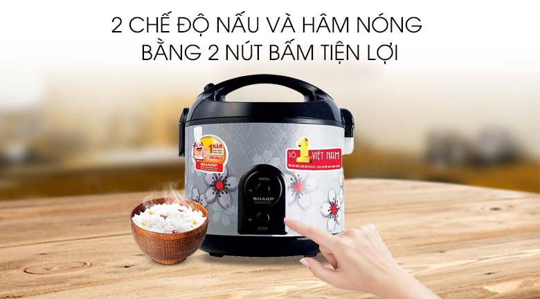Nồi cơm điện Sharp 1.8 lít KS-NR191STV Nồi cơm điện Sharp 1.8 lít KS-NR191STV