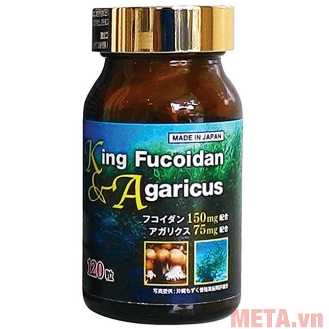 Thực phẩm bảo vệ sức khỏe King Fucoidan Agaricus - Hỗ trợ điều trị bệnh ung thư (120 viên)