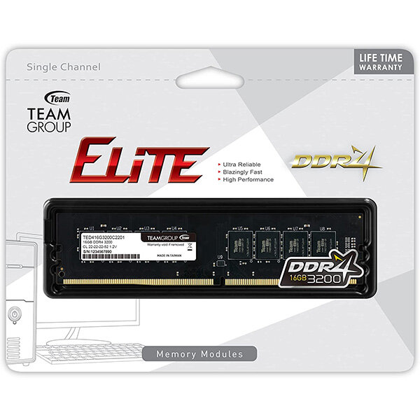 Ram desktop TeamGroup ELITE 16GB TED416G3200C2201