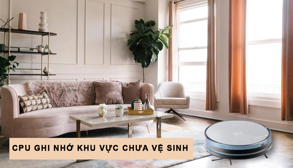 CPU của Robot Hút Bụi Shimono X5S có thể ghi nhớ khu vực chưa vệ sinh