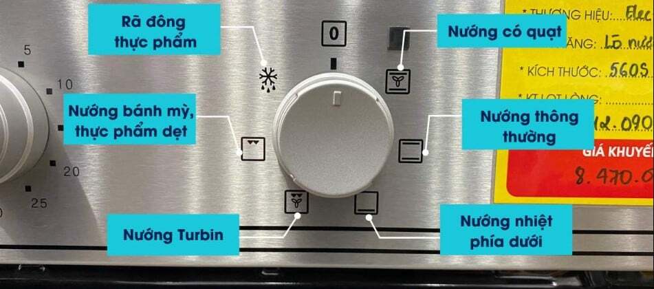 Lò nướng Electrolux RZB2110AAXA có 6 chương trình Lò nướng Electrolux RZB2110AAXA có 6 chương trình