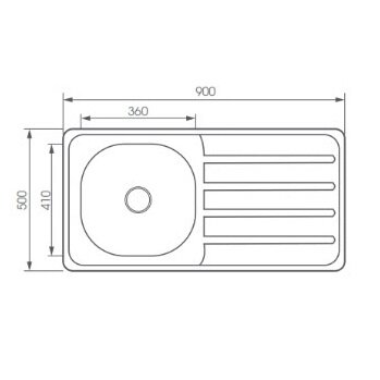Bản vẽ kỹ thuật chậu rửa chén ATMOR AT-122C