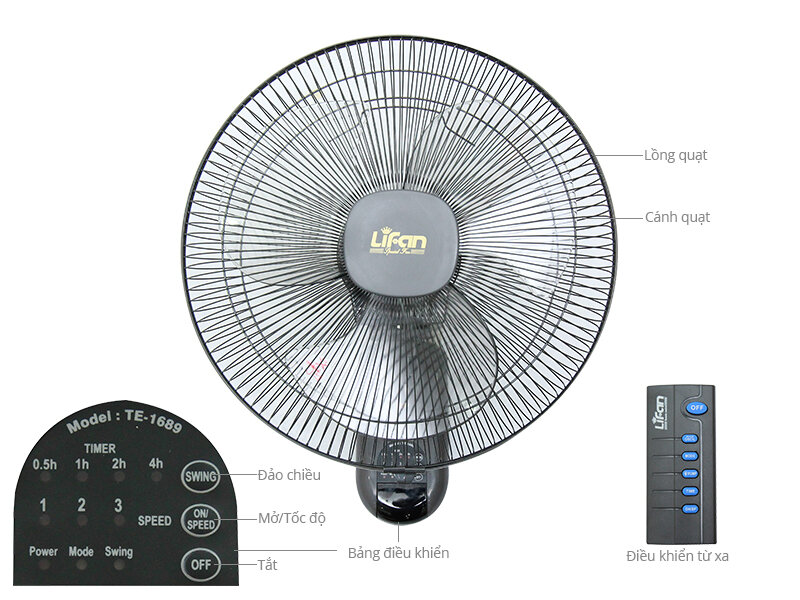 Quạt treo Lifan TE-1689 Quạt treo Lifan TE-1689