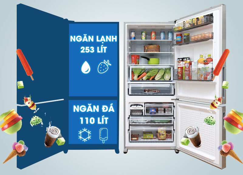Tủ lạnh Panasonic 363 lít NR-BX418VSVN Tủ lạnh Panasonic 363 lít NR-BX418VSVN