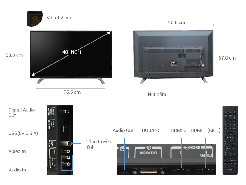 Tivi Toshiba 40 inch 40L3650
