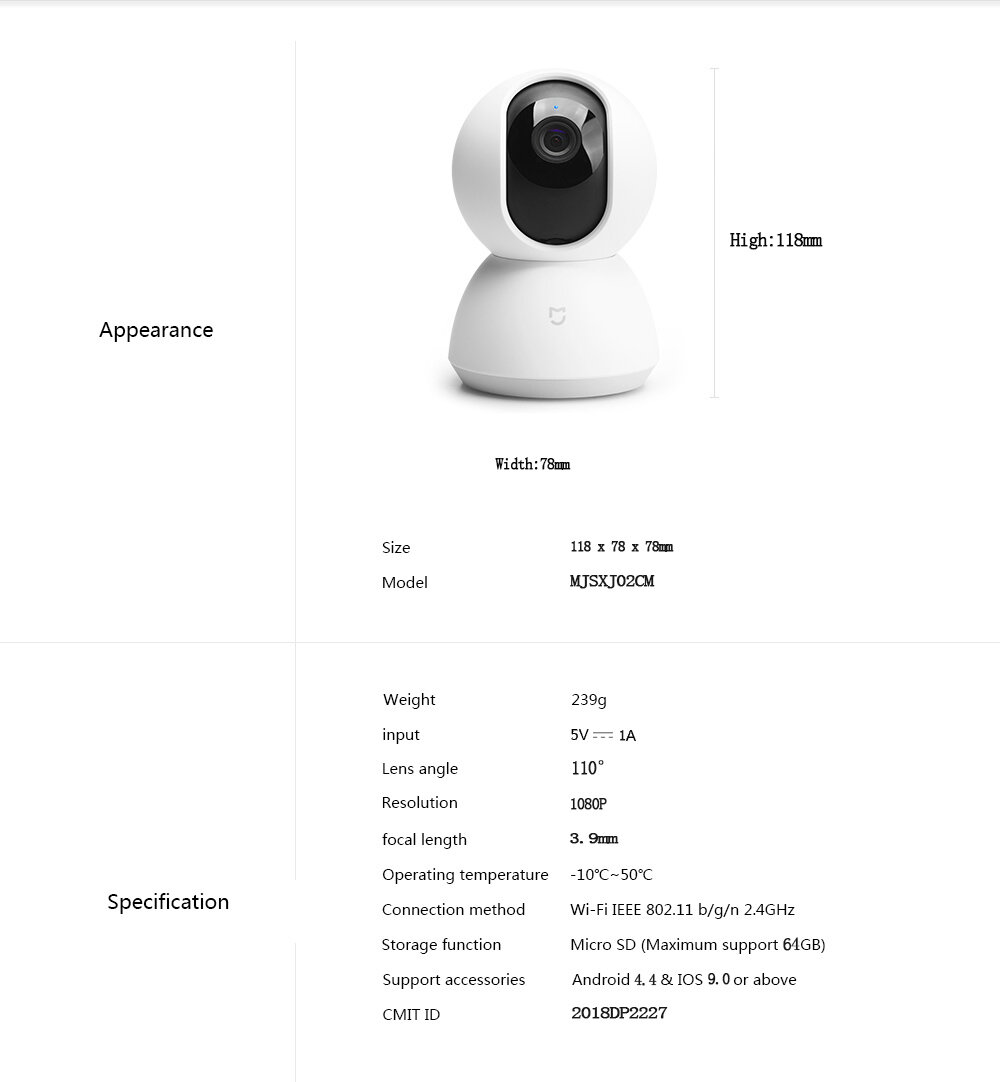 Xiaomi Mi Home Security Camera 360 (1080P) Xiaomi Mi Home Security Camera 360 (1080P)