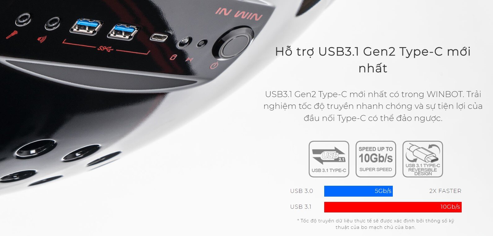 Vỏ Case In-Win WINBOT Black/Red - Ultra-rare Limited Edition