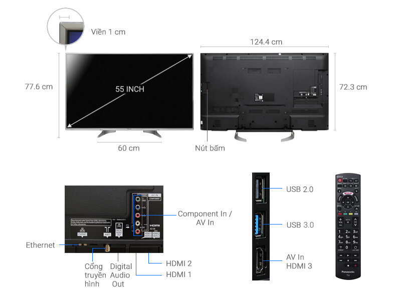 Smart Tivi Panasonic 55 inch TH-55DX650V Smart Tivi Panasonic 55 inch TH-55DX650V