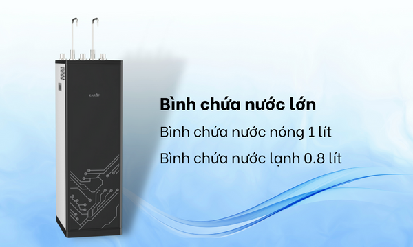 Máy lọc nước nóng lạnh Karofi KAD-K63 bình chứa nước lón