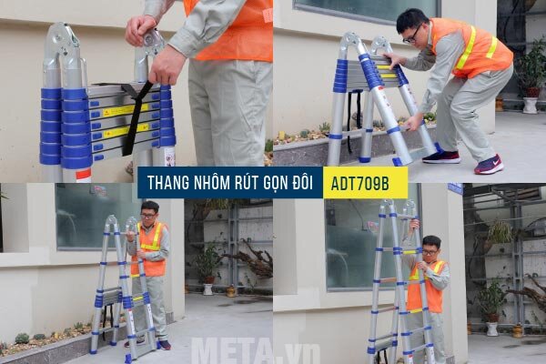 Thang nhôm rút gọn Advindeq ADT709B