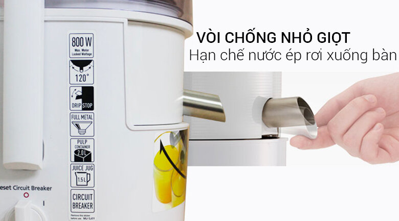 Máy ép trái cây Panasonic MJ-SJ01WRA Máy ép trái cây Panasonic MJ-SJ01WRA