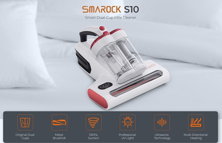 Máy hút bụi giường nệm Smarock Dual Cup S10
