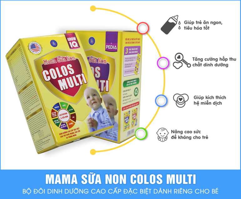 Mama sữa non Colos Multi Pedia - 352g (dành cho trẻ biếng ăn)