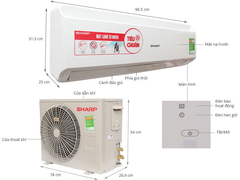 Máy lạnh Sharp 1.5 HP AH-A12PEW