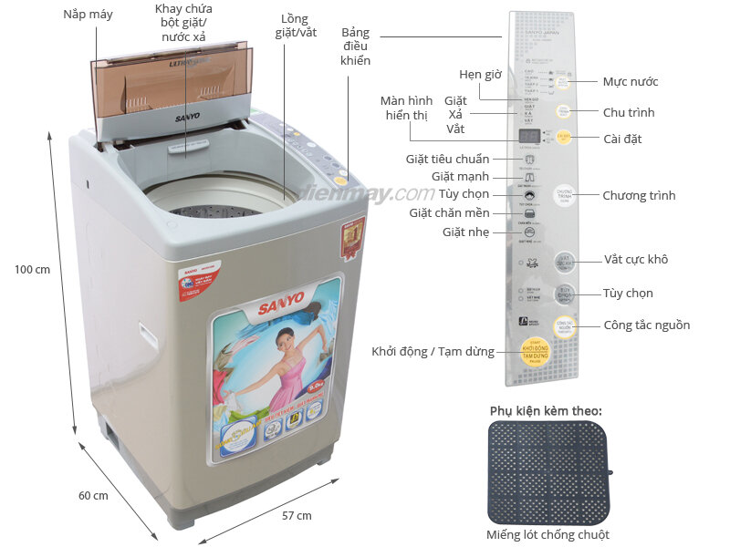 Máy giặt Sanyo ASW-U90NT 9kg