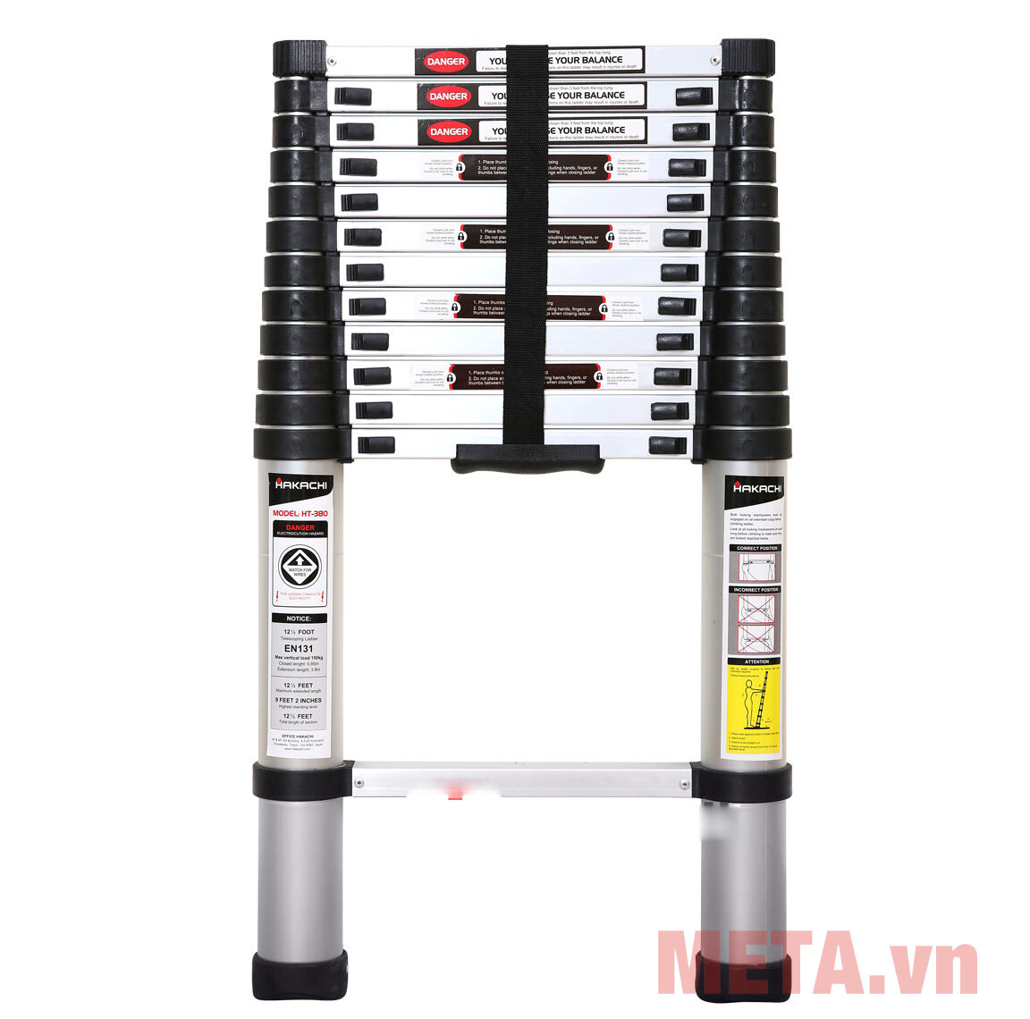 Thang nhôm rút gọn Hakachi HT-380CP