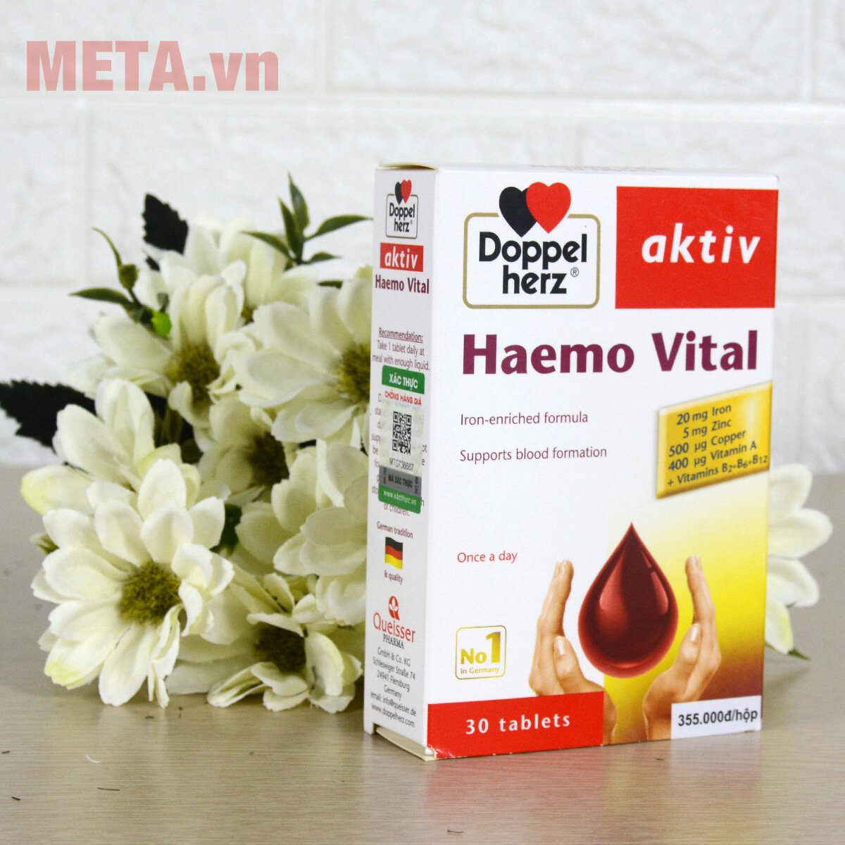 Thực phẩm bổ sung sắt Doppelherz Aktiv Haemo Vital (30 viên)