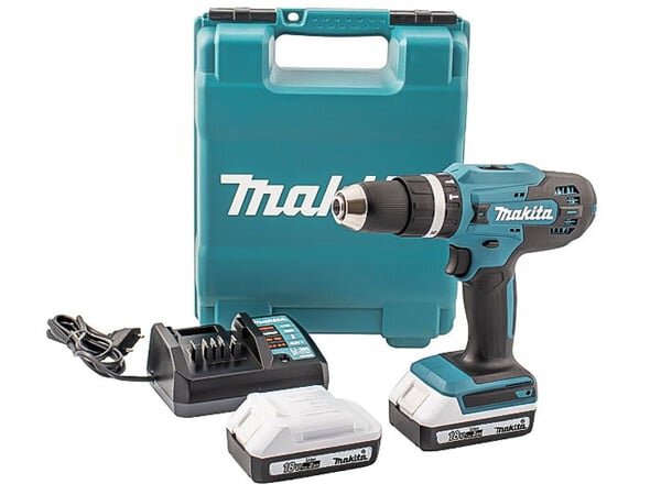 Bộ sản phẩm máy khoan động lực dùng pin 18V Makita HP488DWAE