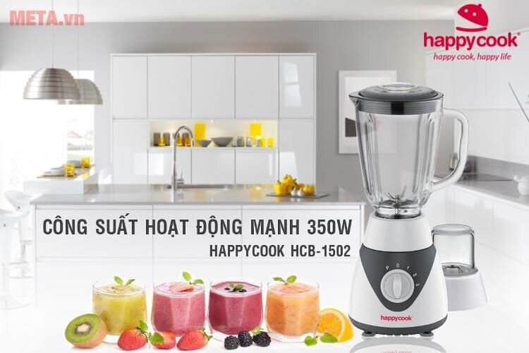 Máy xay sinh tố Happy Cook HCB-1502 - 1,5L (Xám)