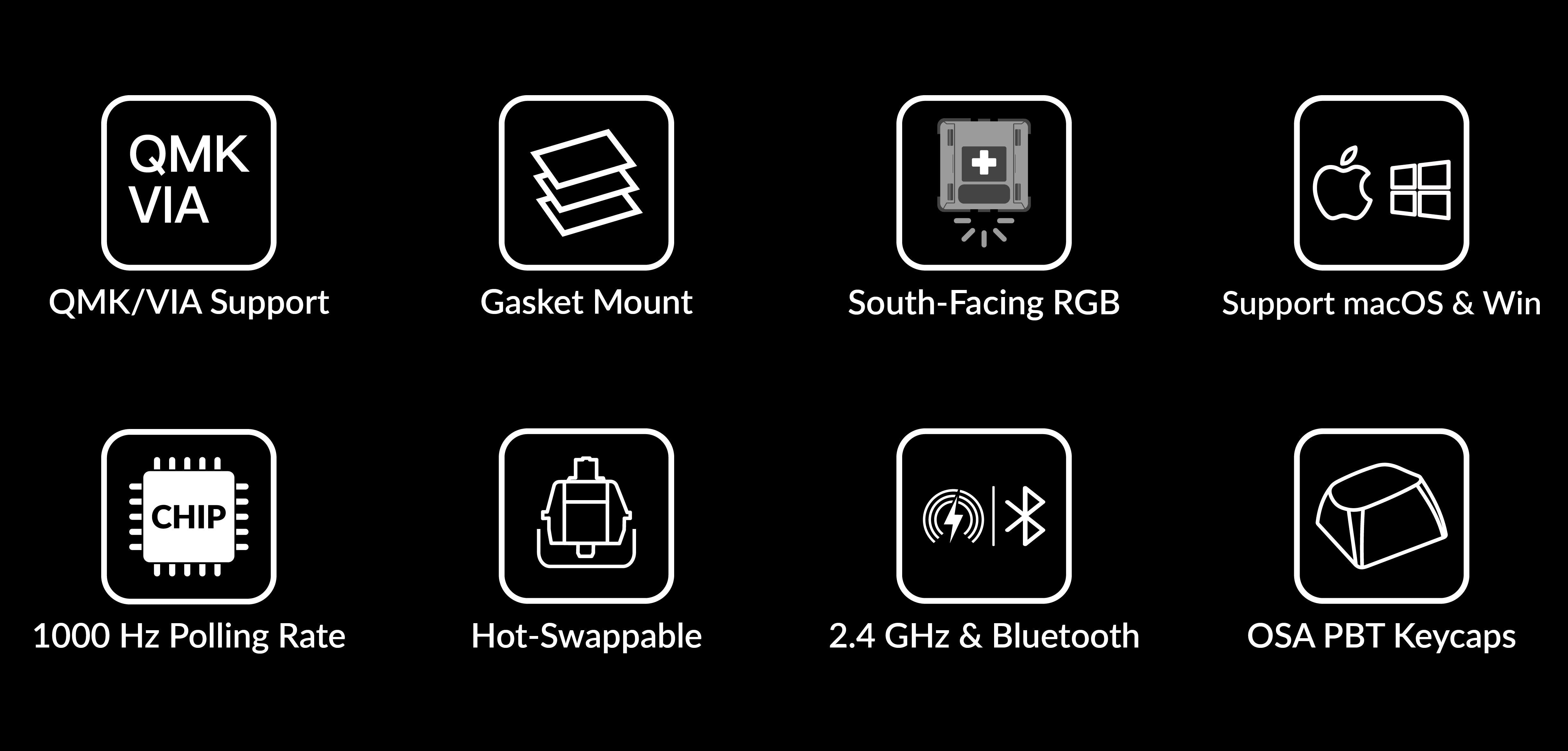 Bàn phím Keychron V3M-D1 V3 Max Swappable RGB Backlight Red Switch - Black - Knob Version 2