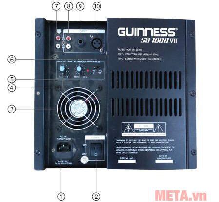 Loa sub Guinness SB-1800VII