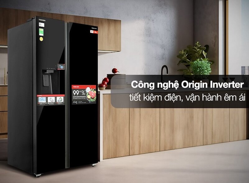 Tủ lạnh Toshiba Inverter 568 Lít GR-RS755WIA-PGV(22)-XK tiết kiệm điện năng hiệu quả