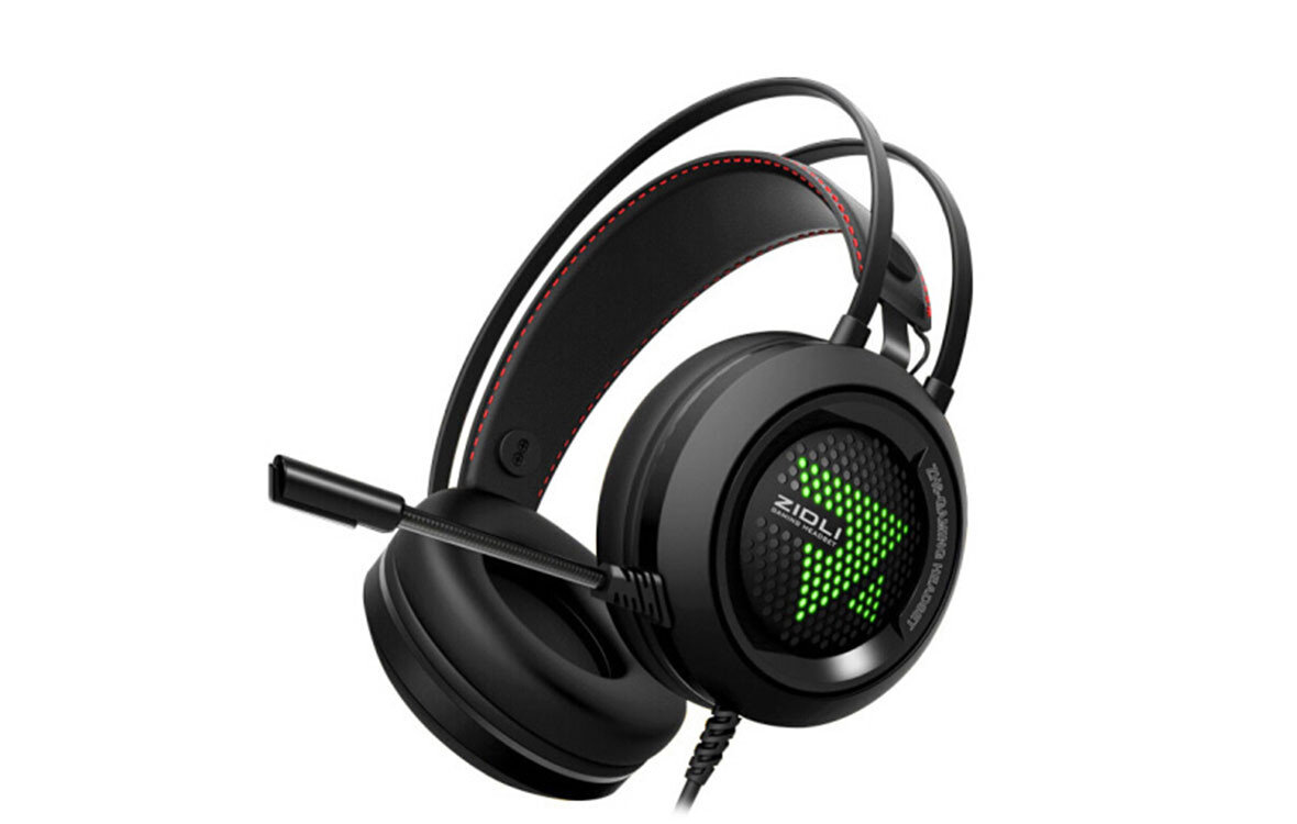 Tai nghe Gaming Zidli ZH6 7.1 Led USB Black tích hợp giả lâp 7.1