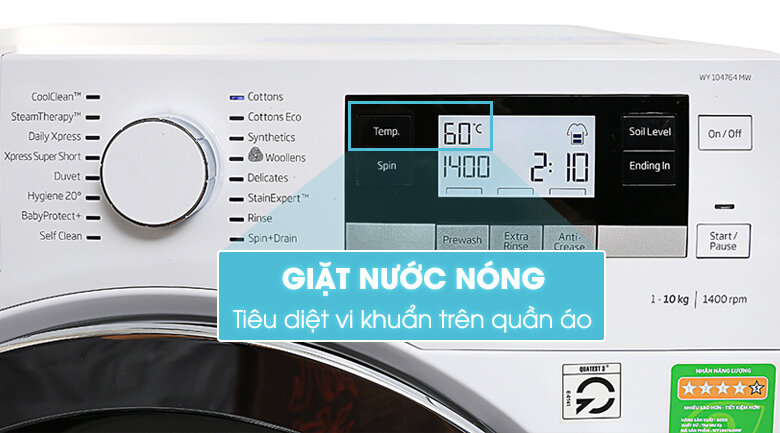 Máy giặt Beko Inverter 10 kg WY104764MW Máy giặt Beko Inverter 10 kg WY104764MW