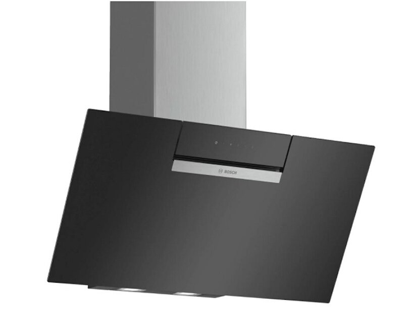 Máy hút mùi kính vát Bosch DWK87EM60B (Ảnh: Bosch).