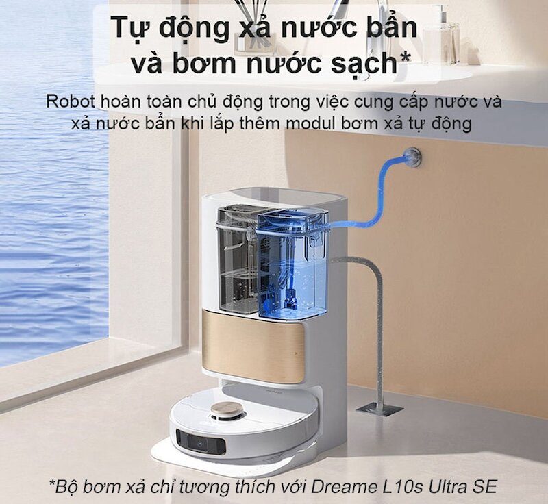 Tự động bơm nước sạch, xả nước bẩn (Ảnh: mivietnam).