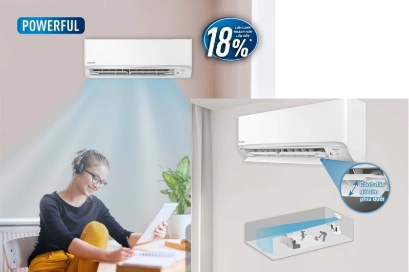 Điều hòa Panasonic 12000 BTU 1 Chiều Inverter XPU12WKH-8 công suất làm mát