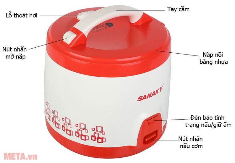 Nồi cơm điện Sanaky SNK 184T 1,8 lít