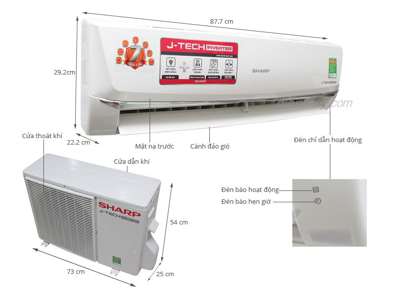 Máy lạnh Sharp Inverter 1.5 HP AH-X12SEW Máy lạnh Sharp Inverter 1.5 HP AH-X12SEW