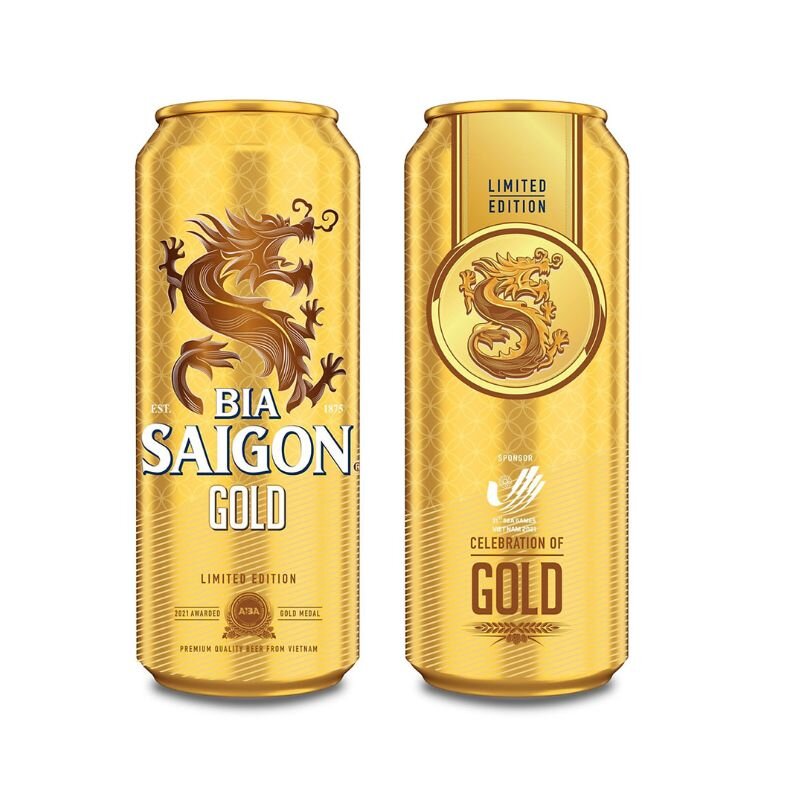 Thùng 18 lon bia Sài Gòn Gold 330ml