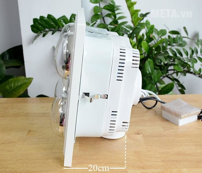 Đèn sưởi nhà tắm - Đèn sưởi hồng ngoại Hans 4 bóng (loại ốp âm)