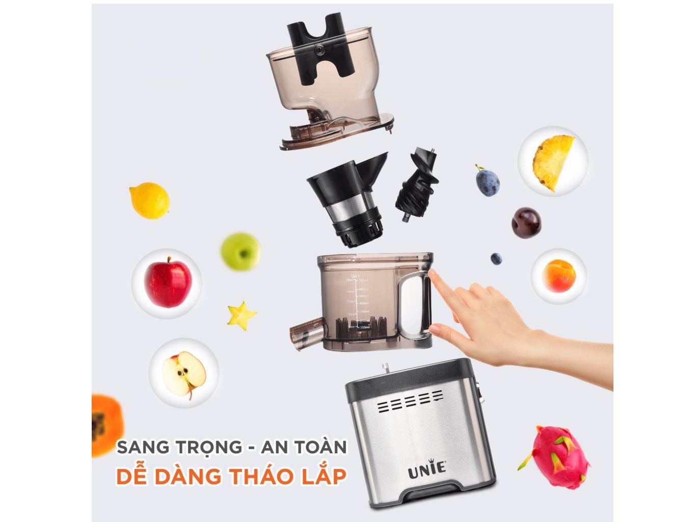 Unie USJAC91S thiết kế các bộ phận tháo rời dễ vệ sinh Unie USJAC91S