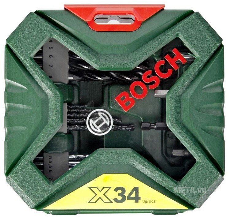 Bộ mũi khoan và vặn vít X-Line 34 chi tiết Bosch 2607010608