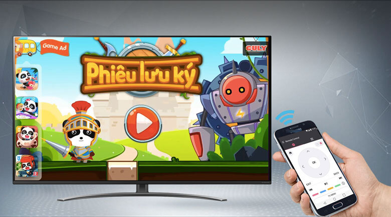 Smart Tivi NanoCell LG 4K 55 inch 55NANO81TNA - Điều khiển tivi bằng điện thoại thông qua ứng dụng LG TV Plus