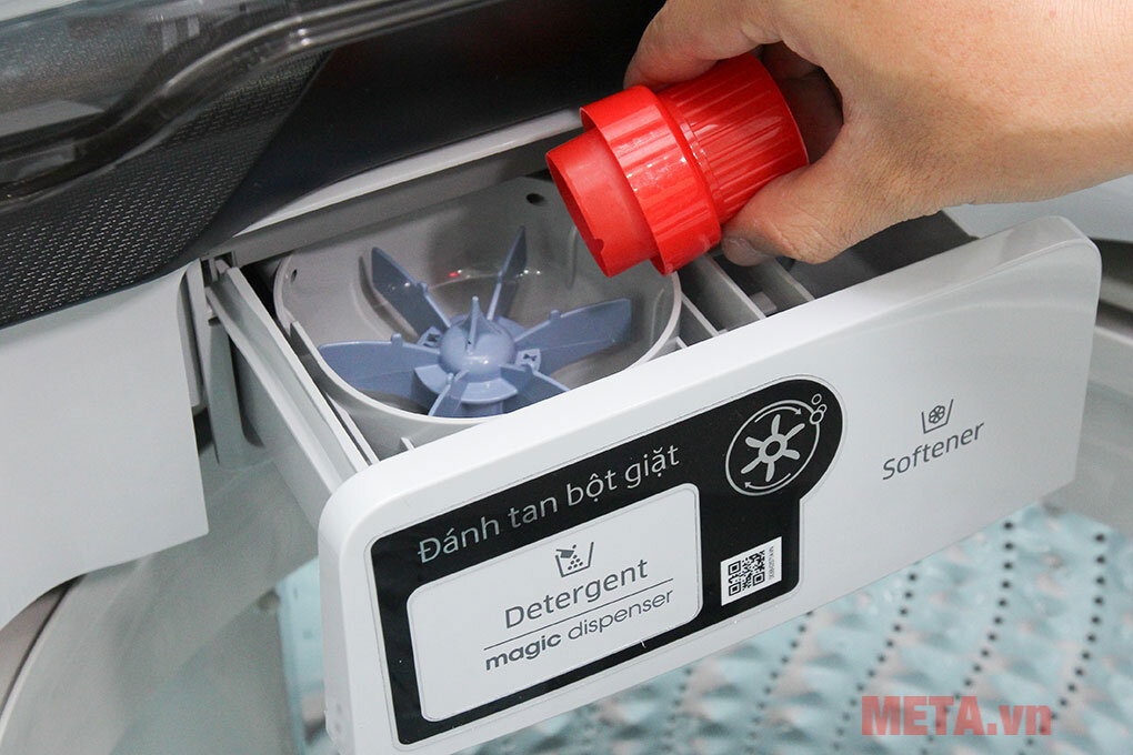 Vị trí đổ bột giặt Máy giặt cửa trên
