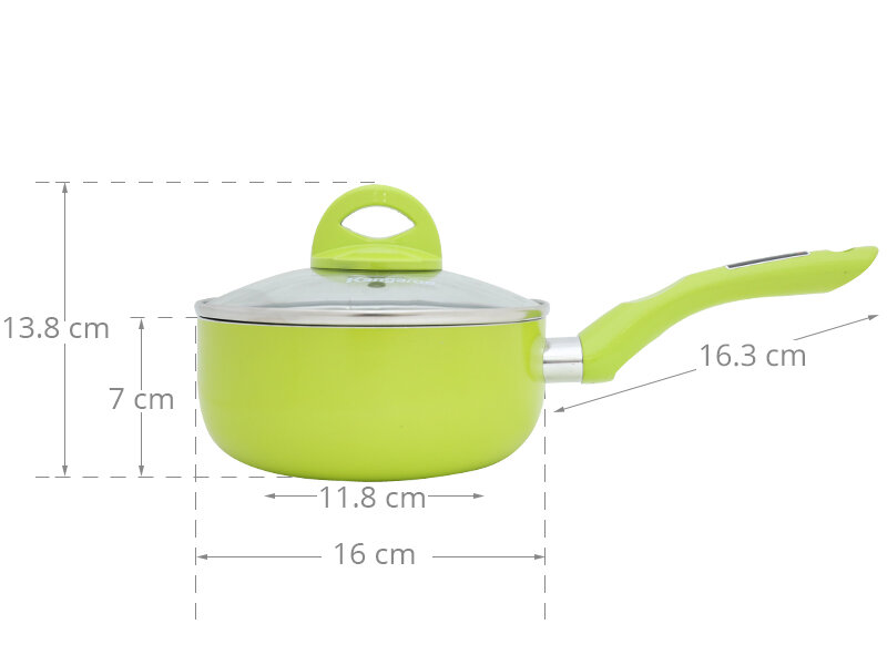 Nồi nhôm đáy từ chống dính 16 cm Kangaroo KG 921 màu cam Nồi nhôm đáy từ chống dính 16 cm Kangaroo KG 921 màu cam