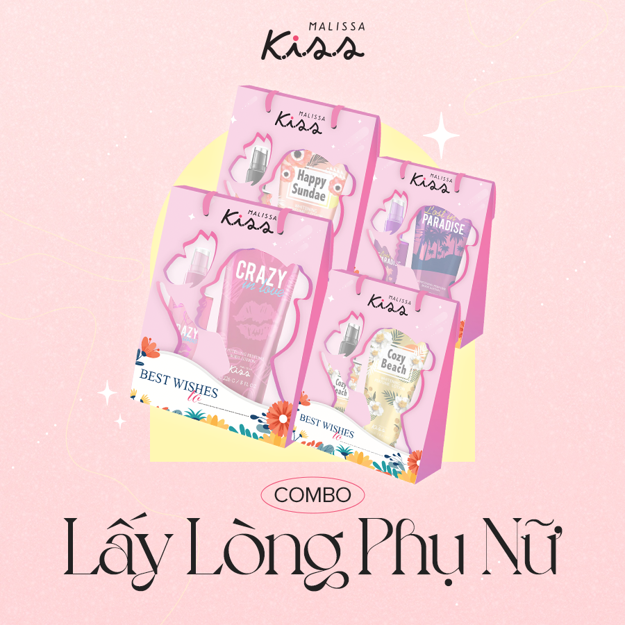 Bộ Đôi Malissa Kiss Dưỡng Thể & Xịt Thơm 2 Món