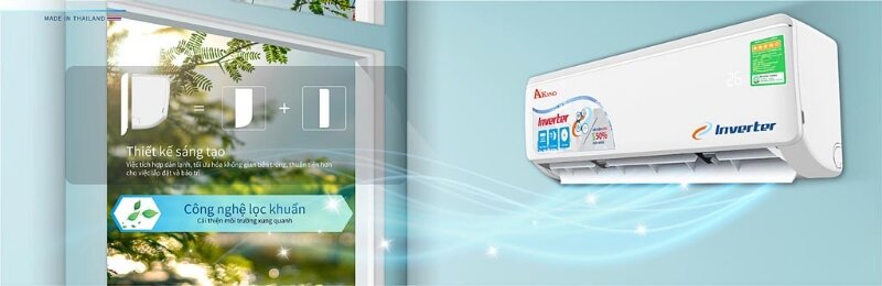 Điều hòa Akino 9000 BTU 1 chiều Inverter AKN-9CINV1FA làm mát